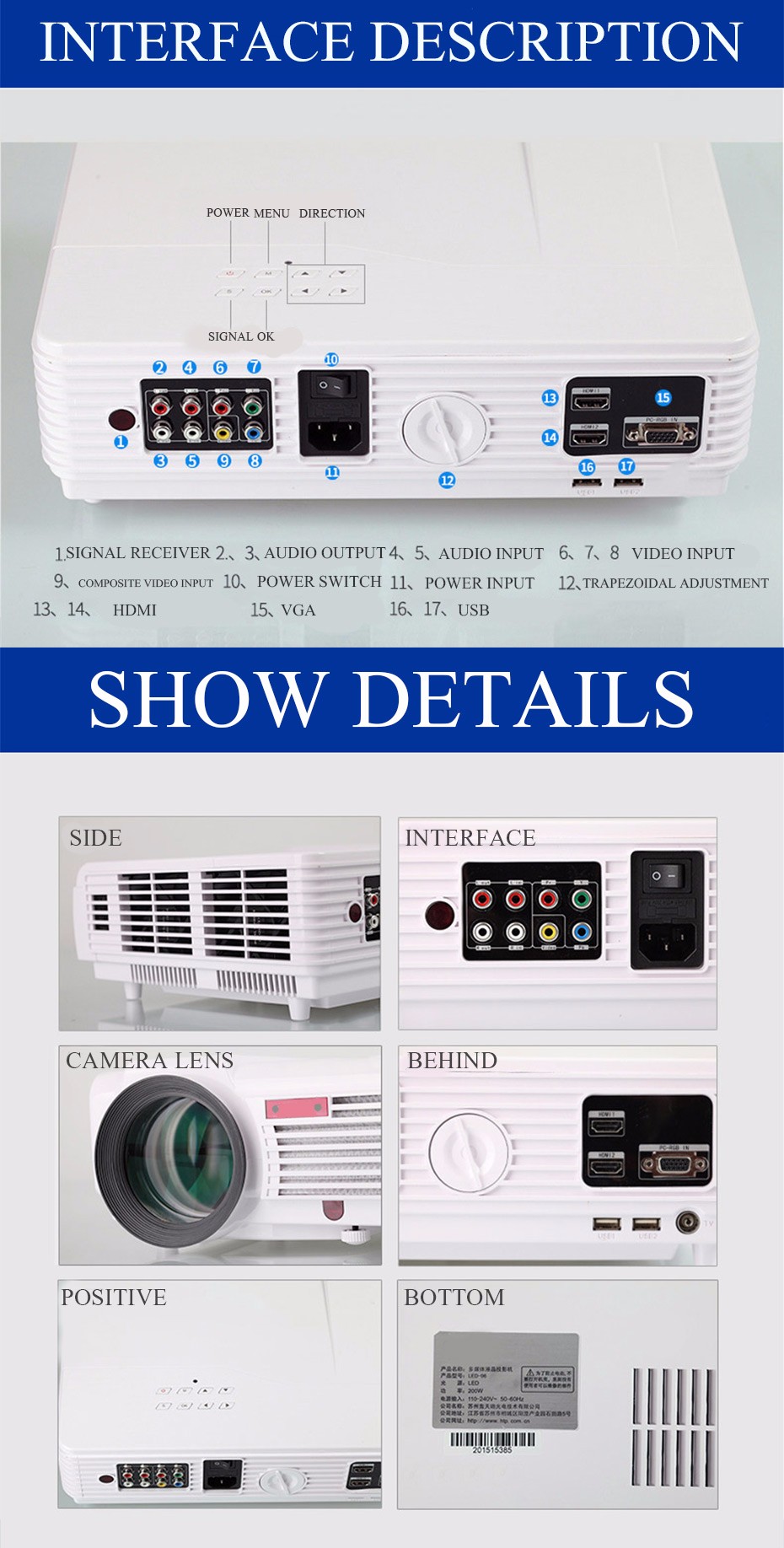 Owlenz LED96W LED Projector Android 4.4 Full HD 3D 3000 Lumens Home Cinema 1280x800 1080P LCD Digital Video Proyector TV Beamer