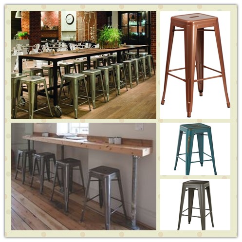 Restaurant cafe bar chair food stalls stool high metal chair