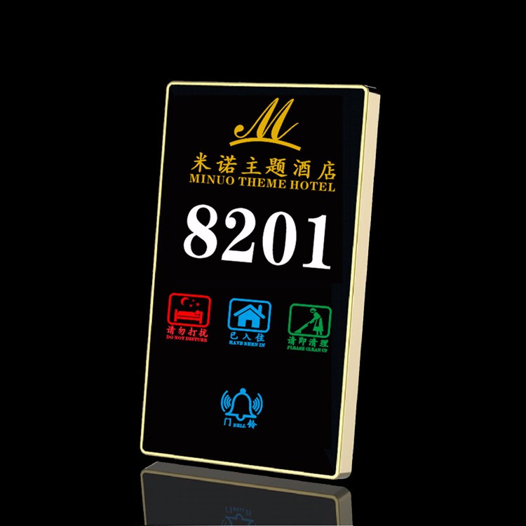 Smart Led Touch Door Plate Signs Electronic Doorplate New Design