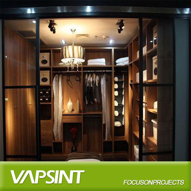 Cheap price modular mdf bedroom corner wardrobe design
