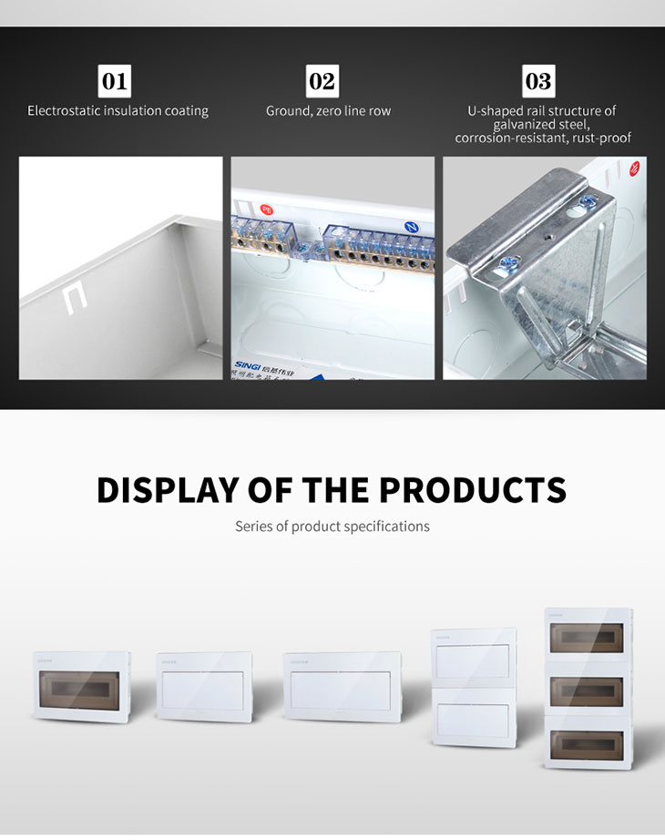 18 ways transparent flush mcb electrical distribution box Power Equipment