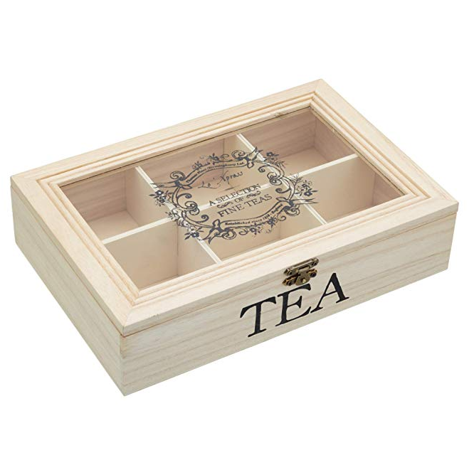 OEM винтажная японская чайная коробка с 6 отсеками из необработанного дерева
