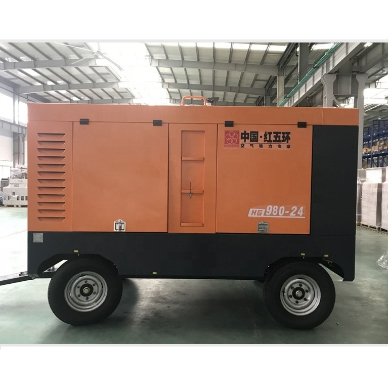 24bar 955cfm Hongwuhuan добыча дыр дешевый дизельный воздушный компрессор для колодца воды