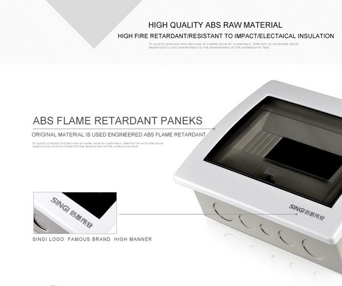 Mcb Distribution Box Equipment Electrical Power Distribution Panel Box Flush Mounted Non-transparent Low Voltage IP 30 GNB 1009