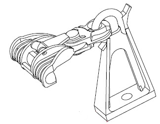ES Suspension set clamp with hooks with maximum angle of 60 degrees