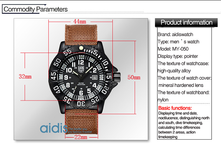 手表正品尼龙表带日本机芯运动手表 - buy high quality sport watch