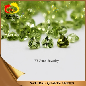 1/3 heart loose gemstone best quality  heart shaped olivine