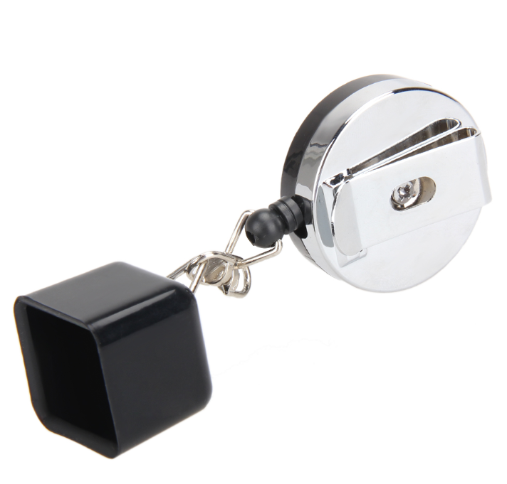 Billiards Pool Chalk Retractable Storage Container with Number 8 Keychain