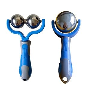 2019 Facial Massager Stainless Steel Face Ice Hot Heated Cold Massage Roller Ball