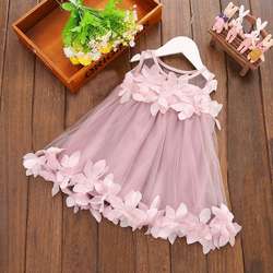 Melhor venda nova personalidade da moda bonita do laço de aniversário do bebê do algodão mini vestido