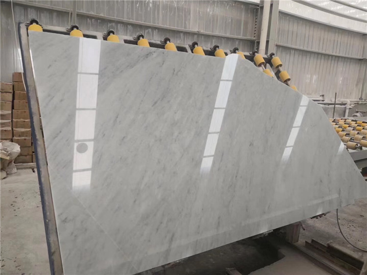 Marble Slab Factory Direct Supply Custom Carrara White Big Slab Graphic Design Polished 5 Years Calcite Onsite Training