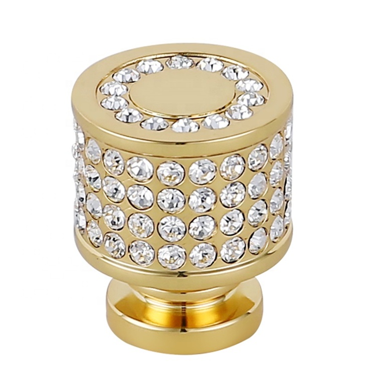 Латунные 24K настоящие золотые Чешские Хрустальные Ручки для ящиков шкафов шкаф дверная ручка мебельные ручки выдвижные ручки