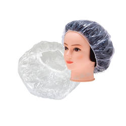 individual pack  disposable  plastic hat hair dustproof cover hotel shower caps