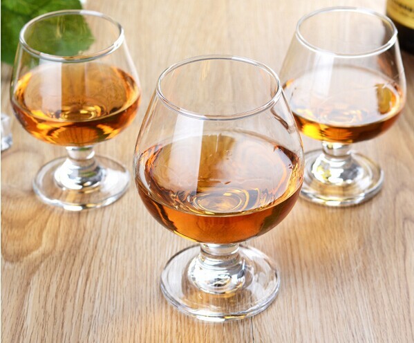 Martell brandy glass,win glass stemware,cheap glass goblet.