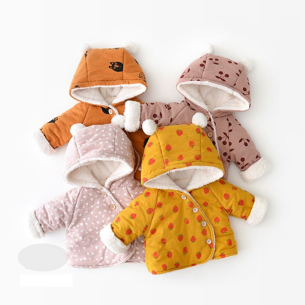 Оптовая продажа, зимняя хлопковая куртка с принтом, детская одежда, верхняя одежда с подкладкой