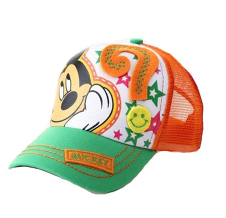 Children Cartoon Print Cap Children Baseball 6 Panel High Quality Mesh Cap
