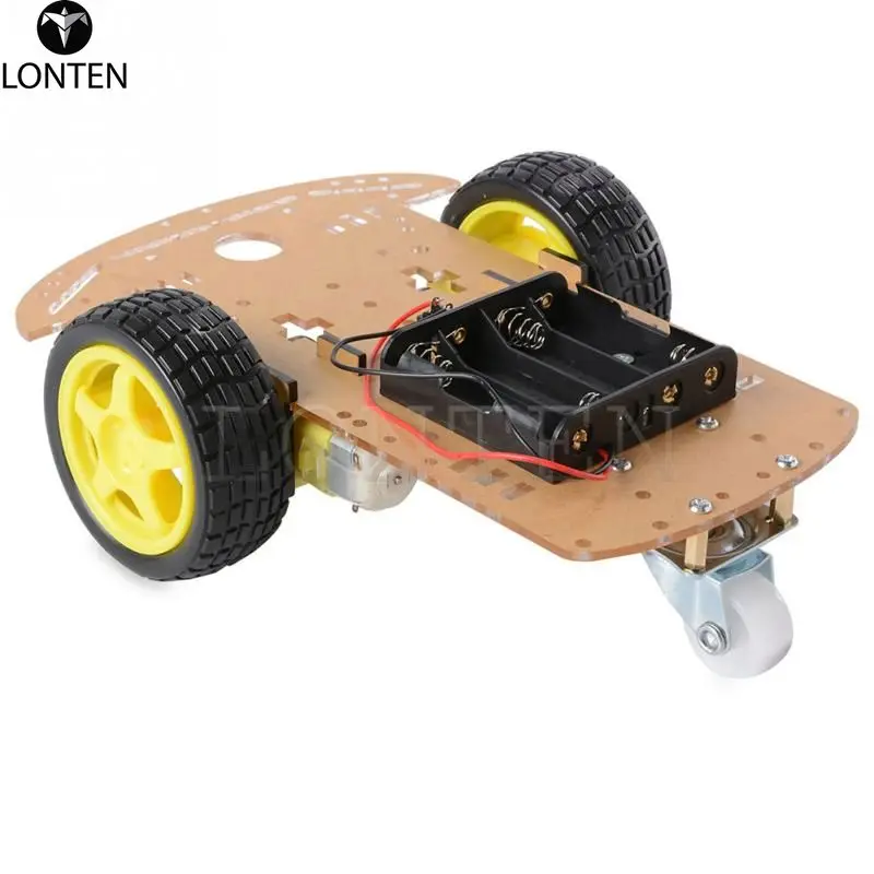 Lo<i></i>nten Motor Smart Two Wheeled smart robot car Vehicle 2WD Smart Car Chassis Kit For Arduinos Electro<i></i>nic Components