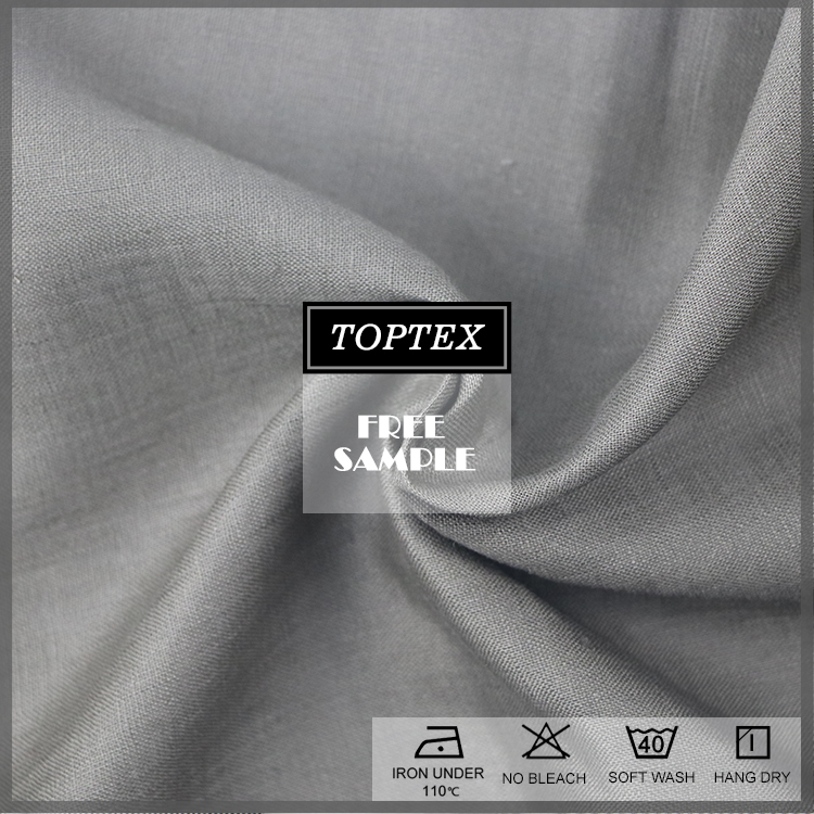 Высококачественный лен 55% вискоза 45% Смешанная вискозная ткань с принтом