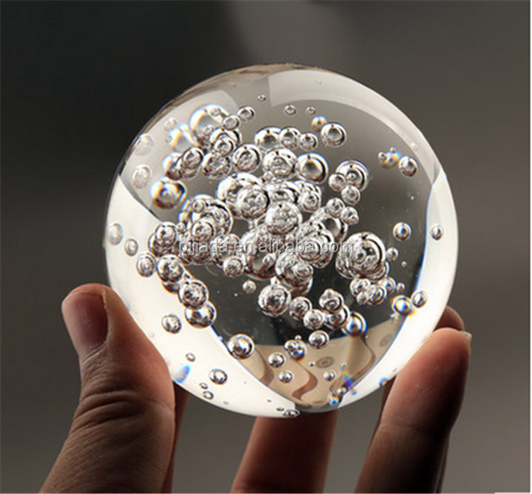 Clear Glass Bubble Ball Decor - Fengshui Crystal Sphere
