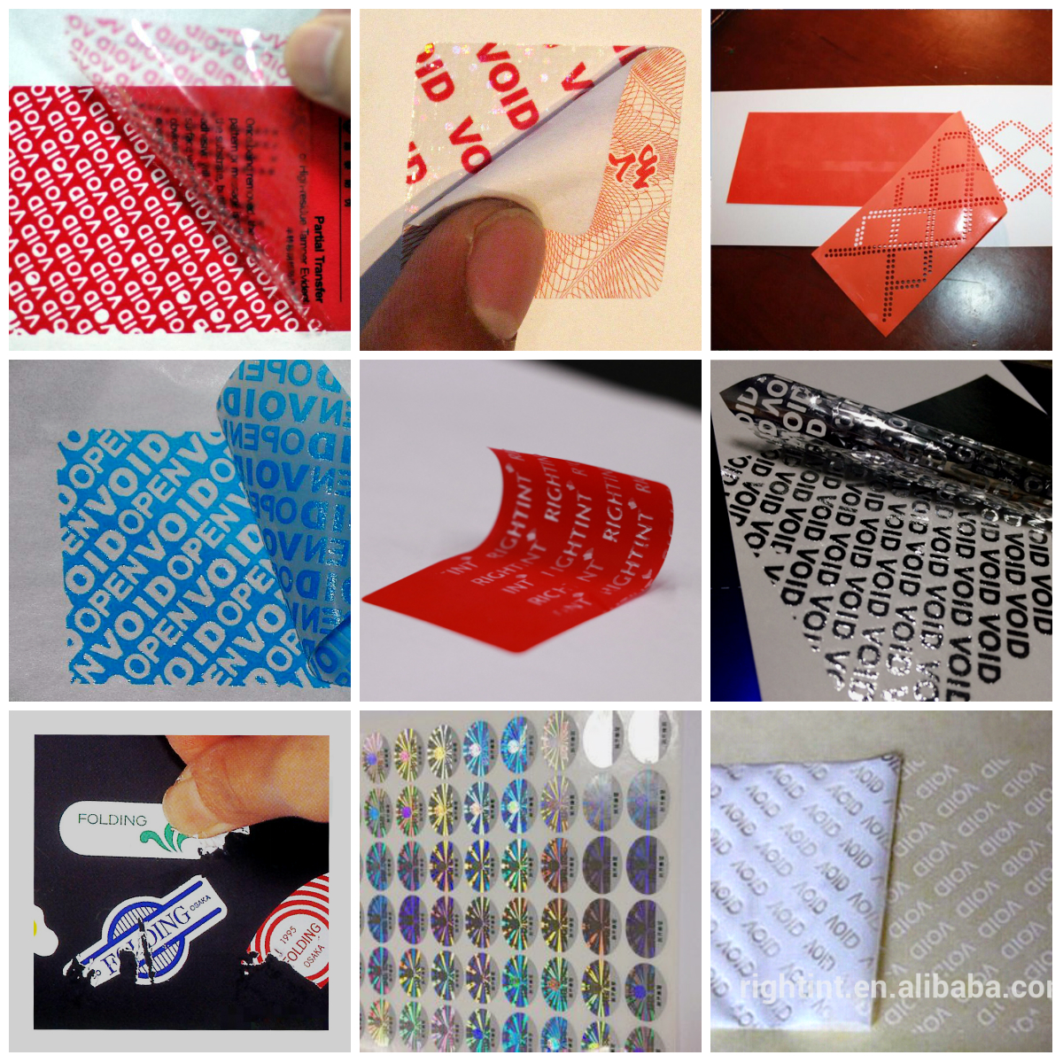 custom size fragile anticounterfeit label a4 eggshell sticker paper