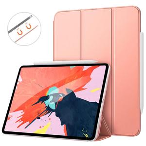 For iPad Pro 12.9 2018 Tablet Case Strong Magnetic Folding Stand Folio Cover with Auto Wake/Sleep Leather Cover