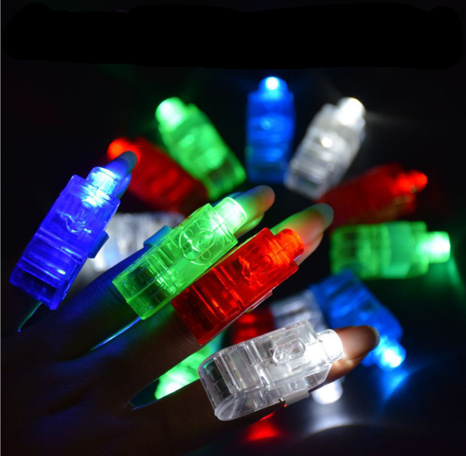手指灯圣诞节 led 闪光卡通塑料 abs 环玩具 led 圣诞装饰材料环数字