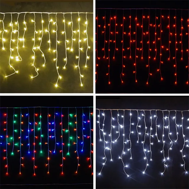 Christmas Wedding Decoration Hanging Decorative LED String Curtain Icicle Light