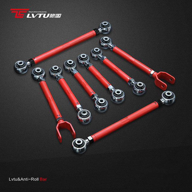 Fit BMW E90//E92 06-12 RWD Suspension Ajustable Rear Camber Kit Red