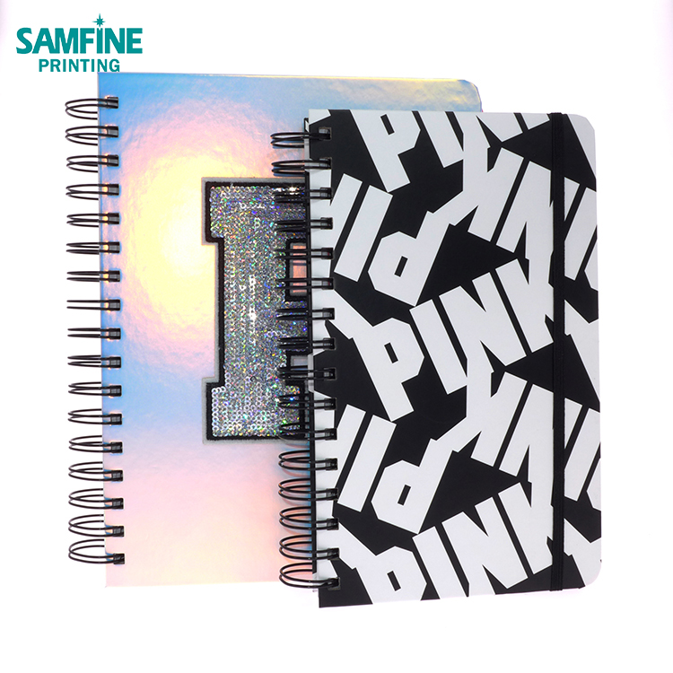 Custom cheap price OEM printing A5/A6 school office stationery dotted spiral notebook.