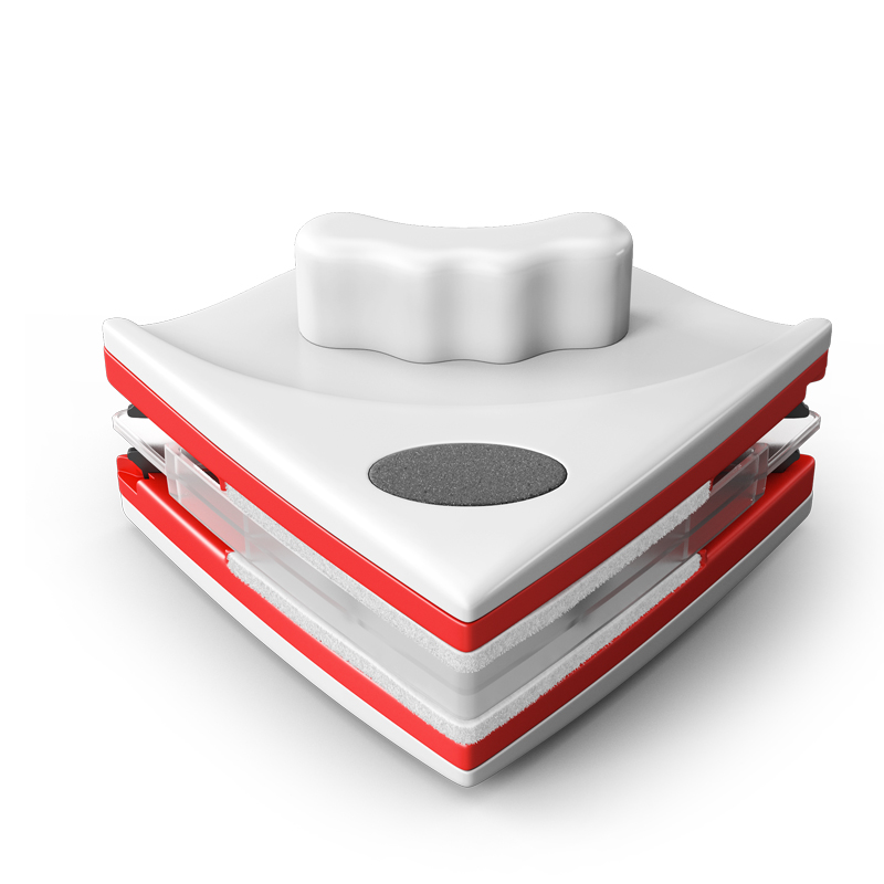 Adjustable magnetic force double-side magnetic glass window wiper squeegee cleaner