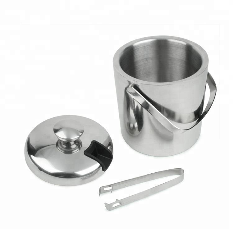 ice bucket with tongs in lid