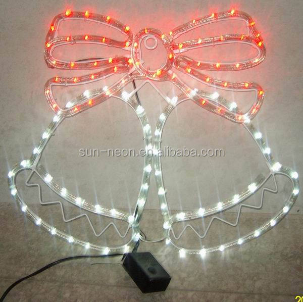 Уличные красивые карнавальные огни, светодиодные рождественские колокольчики, мотив, светильник, Настенный декор для улицы