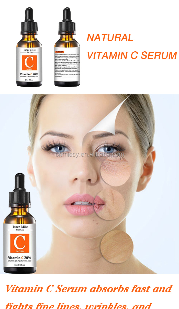 Naturals Vitamin C Serum for Face Anti-Aging Natural Hyaluronic Acid Skin Care Daily Use Yes Serum 30ML