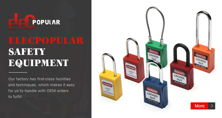 China Supplier Insulation Short Shackle Durable Safety Padlocks