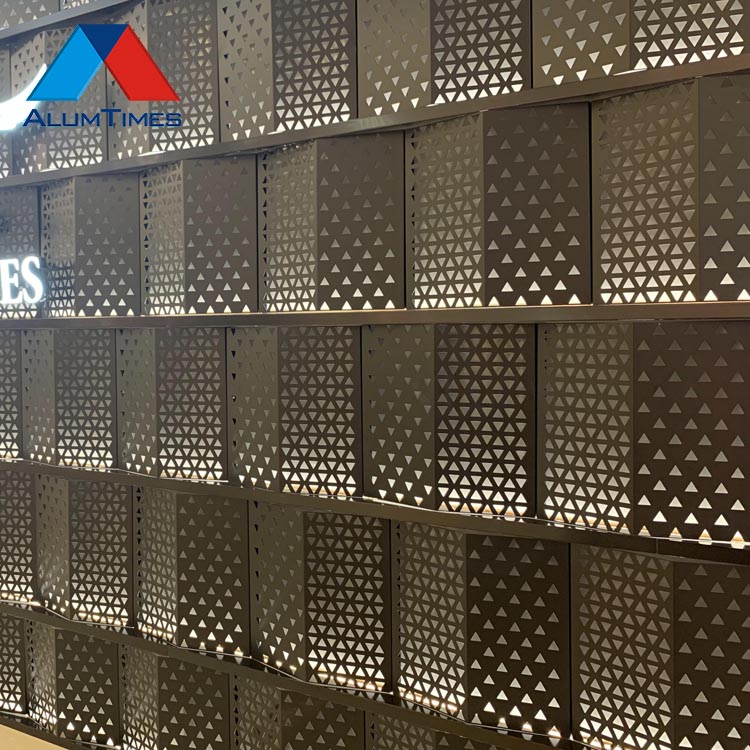 Triângulo De Alumínio Perfurado Painel de Revestimento Da Parede