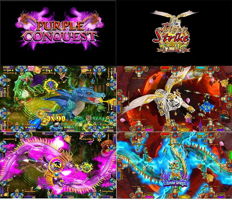OCEAN King 3 Purple Conquest Fishing Video Game Arcade 8 Player Game Fish Game Máy bàn