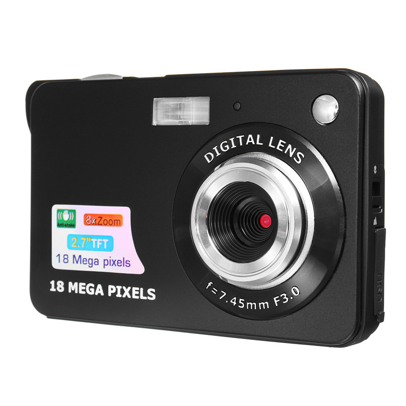 Portable Mini Camera 2.7" 720P 18MP 8x Zoom TFT LCD H-I Digital Camera Video Camcorder DV Anti-Shake Photo For Kids Gift