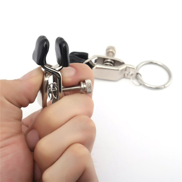 可调节奶嘴夹玩具铝合金胸夹小铃振动器bdsm情色调情情色礼品玩具