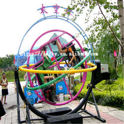 Park kids rides Indoor and outdoor amusement ride 3D space ring /3D human gyroscope for sale