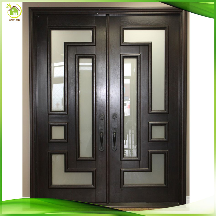30 pollice di legno solido legno vetro porte fancy porta d'ingresso