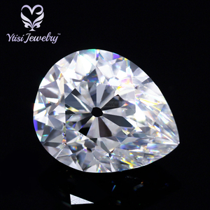 DEF 6.5*6.5mm OEC pear moissanite colorless white synthetic moissanite wholesale 1 carat forever brilliant moissanite