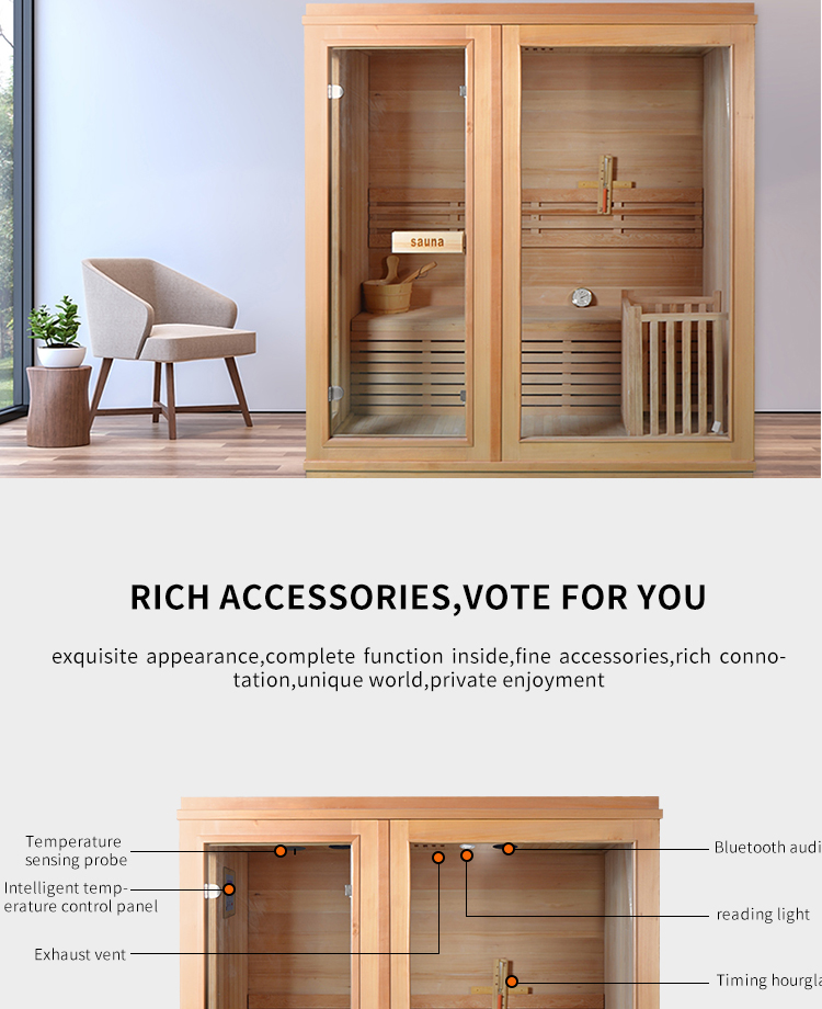 Simple traditional indoor steam sauna room