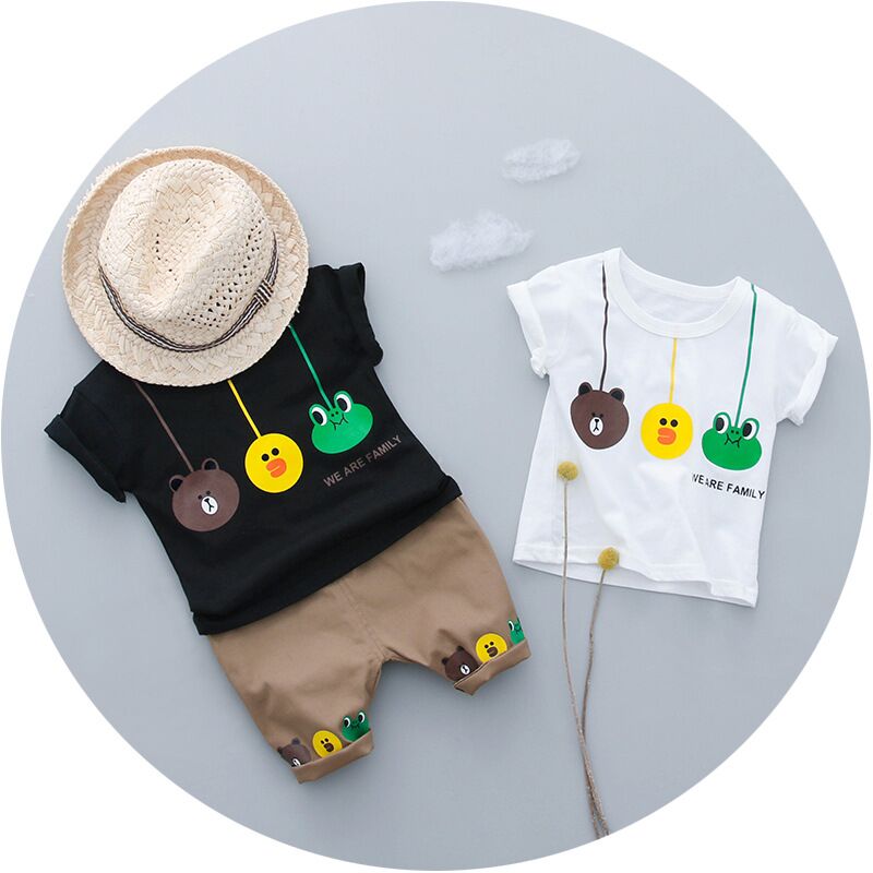 Одежда для маленьких мальчиков, милые комплекты с мультяшным рисунком животных, детская одежда для мальчиков, милая повседневная одежда, оптовая продажа, готовая к отправке