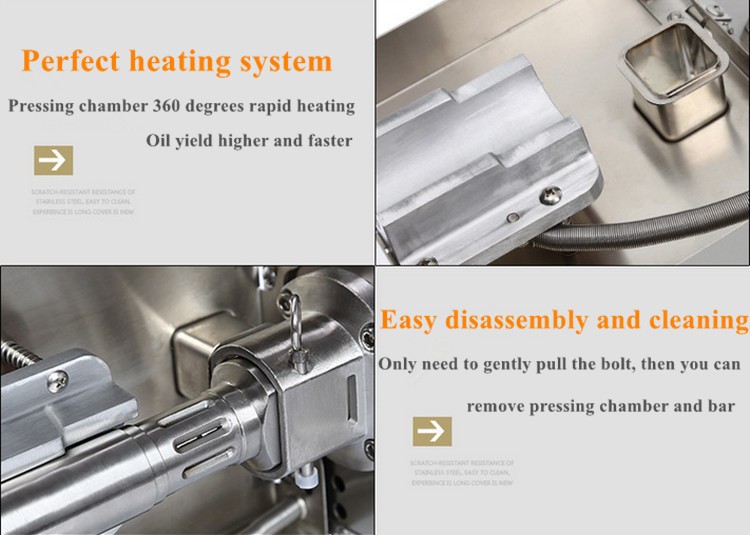 Cooking oil maker sunflower hemp seed sesame peanut soybean small oil press machine