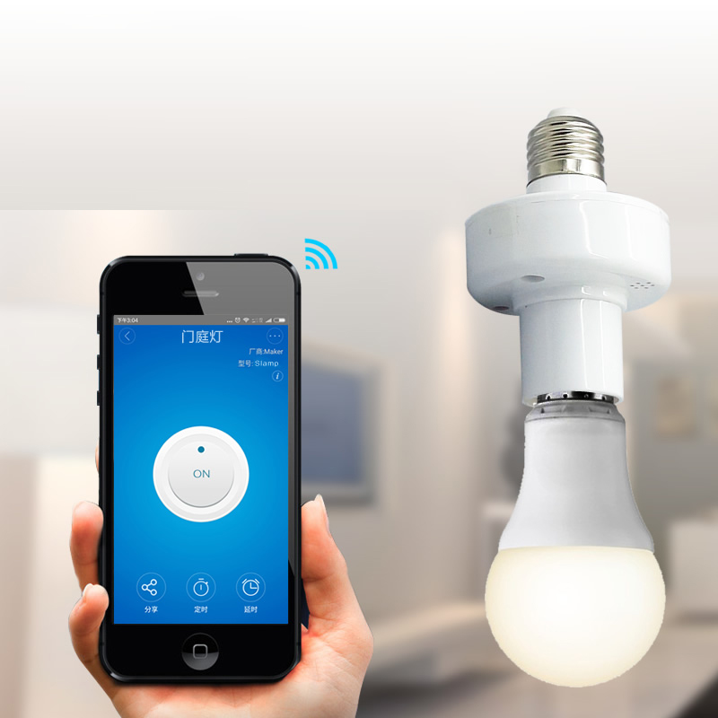 ITEAD Sonoff — ampoule Led avec télécommande WiFi, support E27, sans fil, prise de lampe, pour maison connectée, IOS et Android, 433MHz