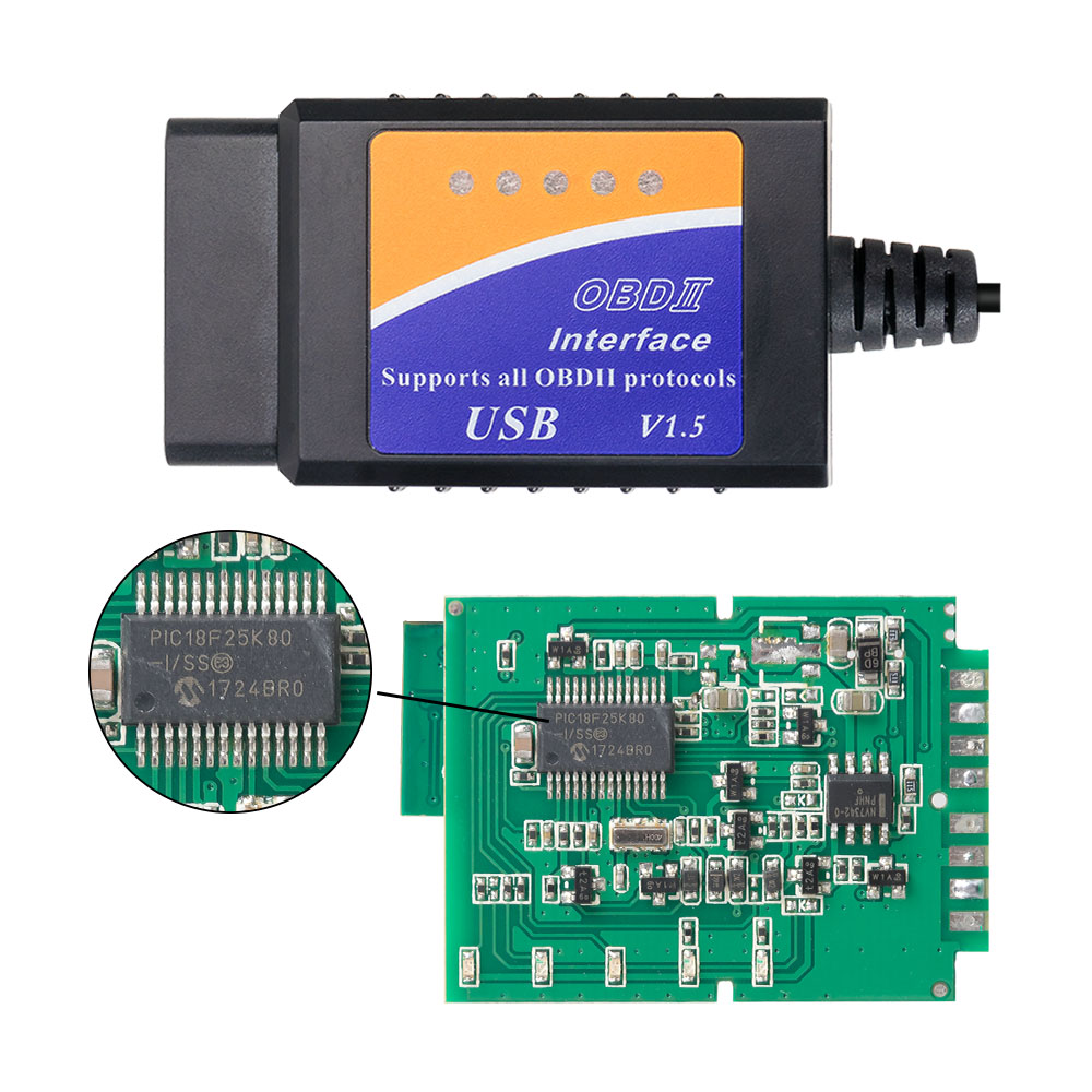 フク Amazon.com: OBD2 Adapter USB ELM327 Scanner with FT232RL