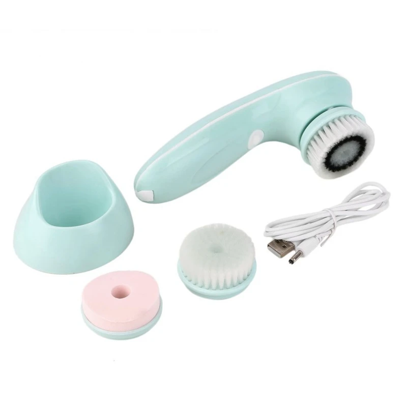 Konka-brosse électrique de nettoyage du visage étanche, avec 2 vitesses, pour les soins de la peau, système de gommage exfoliant, avec support de rangement