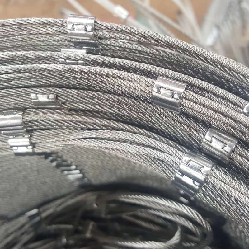 1.5mm thickness SS 316 wire rope fence stainless steel rope mesh for zoo