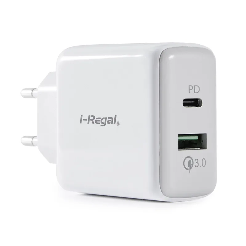 Заводское OEM 42 Вт PD + QC 3,0 USB быстрое Сетевое зарядное устройство 2 порта быстрое зарядное устройство для мобильного телефона iphone для Samsung
