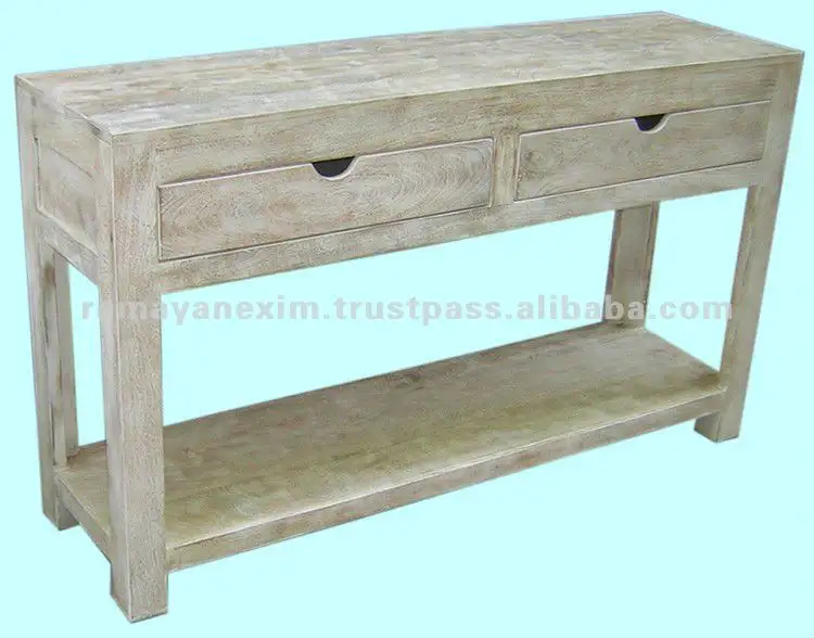Wooden Whitewash Furniture Home Furniture Mango Wood Furniture